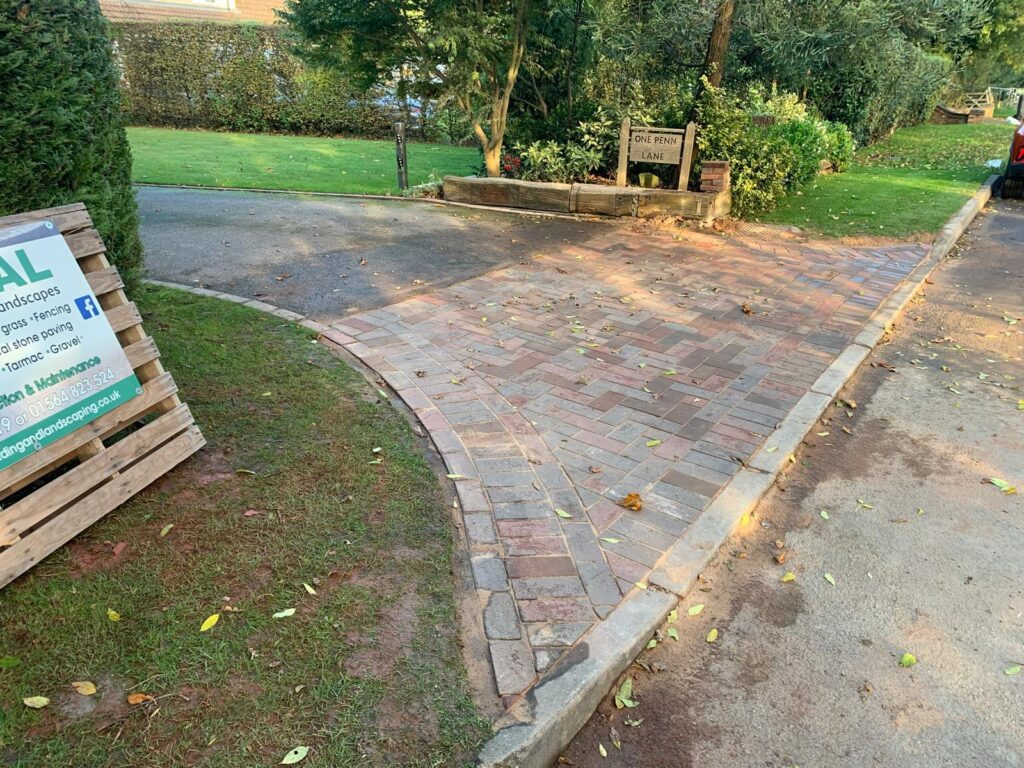 repaired and relaid Block paving 