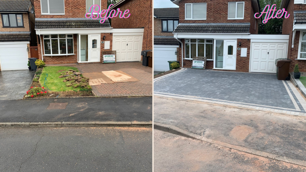 Driveway extension in Wythall