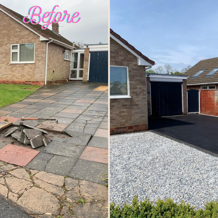 Tarmac and Gravel Driveway in Wythall