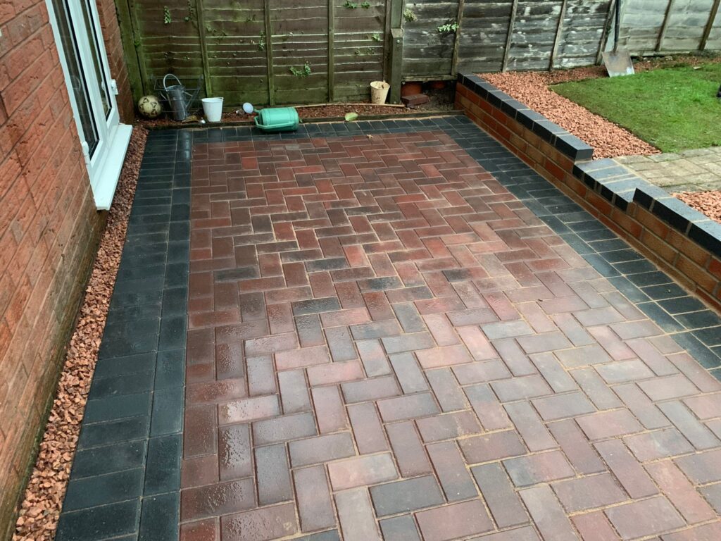 Block paving patio in Wythall 
